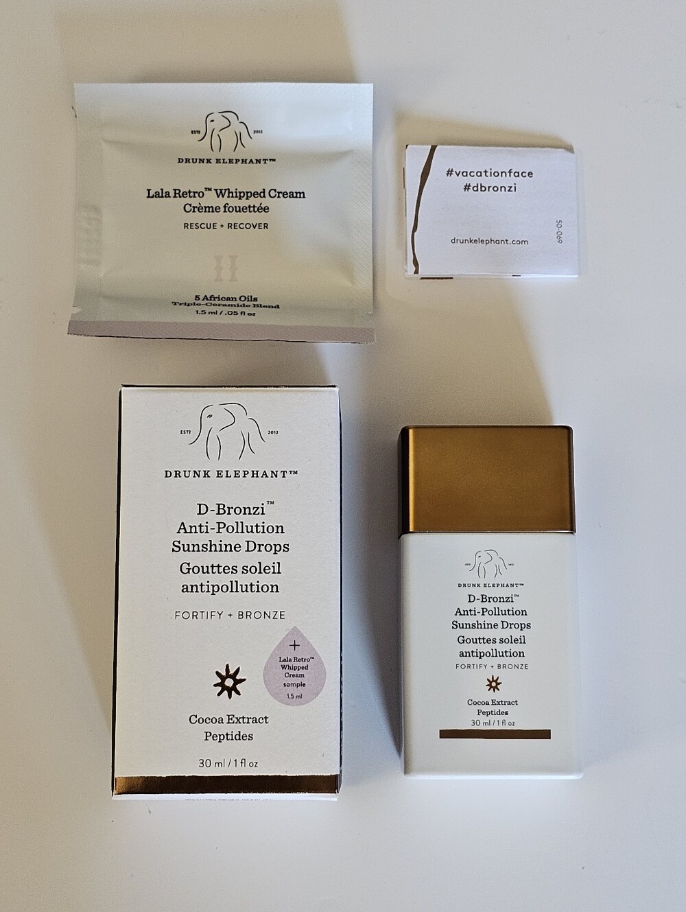 Drunk Elephant D-Bronzi anti pollution sunshine Drops new in box Lala Retro